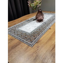 Yalıns Home Sepet Lüx Runner Simli Kadifeli 100X40 cm