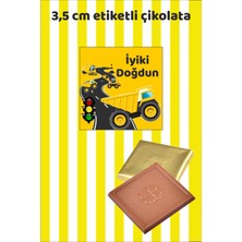 Sinek Kupası Tasarım Inşaat Happy Birthday Etiketli Hediyelik Madlen Doğum Günü Çikolatası 20 Adet
