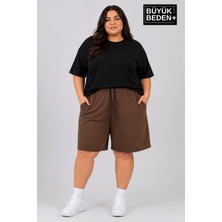 Superlife Süperlife Büyük Beden Kadın Bağcıklı Şort SPR26BSRK592