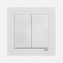 Viko Karre 55 Beyaz Dual Anahtar C1