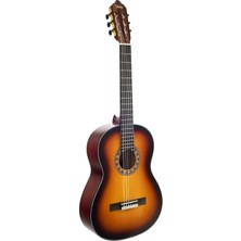 Valencia VC304ASB Klasik Gitar, Scale 4/4, Antik Sunburst , Kapak