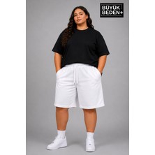 Superlife Süperlife Büyük Beden Kadın Bağcıklı Şort SPR26BSRK592