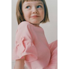 L'aciel Kolu Fiyonk Model Pembe Elbise