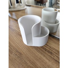 Tuel Minimalist Pamuk ve Kulak Çubuğu Organizeri Banyo ve Makyaj Masası Düzenleyici