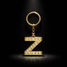  Anahtarlık Metal Z Harfi Pırlanta Işlemeli