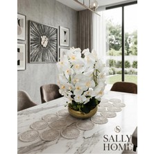 Sally Home Ufo Saksı 6 Dal Sarkıt Orkide Aranjmanı – Eskitme