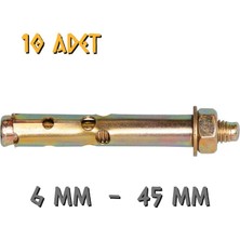 Made Gömlekli Çelik Dübel 6X45 Mm. - 10 Adet