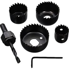Dmax DMX-4127 ( 6pcs ) Buat Açma Panç Seti ( 32-38-44-54MM & 3/8 Hex & Anahtar ) ( Metal & Ahşap & Plastik Delik Açma )