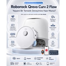 Roborock Akıllı Navigasyonlu Robot Süpürge – 20.000 Pa Emiş Gücü, Spiraflow Kendi Temizleyen Paspas, 75°c Yıkama, 55°c Kurutma Qrevo Curv 2 Flow