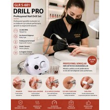 Abrax Tech Profesyonel Nail Drill Pro 25.000 Rpm | Elektrikli Tırnak Törpü Makinesi | Manikür Pedikür Cihazı | Jel ve Protez Tırnak Bakım Seti