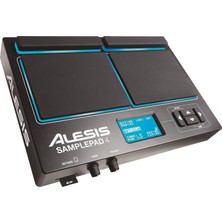 Alesis Sample Pad 4, Kompakt Perküsyon Sample Tetikleme Enstrümanı, 4 Hıza Duyarlı Ped, Davul Sesi Sd, Sdhc