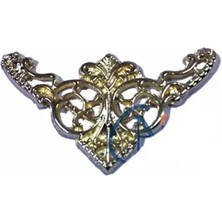 Dekoratif Köşe Süsü, Köşelik - Küçük, 19X34MM, Sarı, 100 Adet