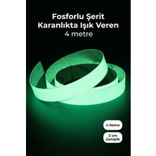 Evgereçlerim Fosforlu Şerit Bant Karanlıkta Parlayan Işık Veren Yapışkanlı Güvenlik Bandı 4 Metre