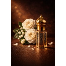 Aromenza Beyaz Gül (Jöri) Esansı 3 ml – Premium Kalıcı Konsantre Çiçeksi Ham Parfüm Yağı