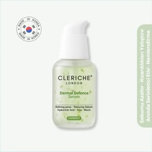 CLERICHE LONDON Dermal Defence Serum 30ml - 7 Katmanlı Cica + 10 Formda Hyaluronik Asit - Cilt Bariyerini Onarmaya – Sebum Dengelemeye – Kızarıklığı Yatıştırmaya Yardımcı Serum - Made in Korea