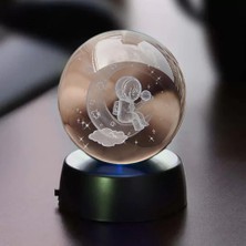 Uravas Store Ayda Oturan Astronot Temalı Işıklı Cam Küre