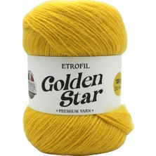 Etrofil Golden Star Örgü İpi Sarı %75 Premium Akrilik %25 Organik Merino Yün 100g 350m (72191)
