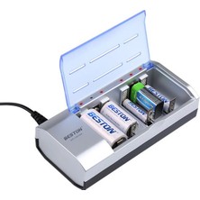 Uravas Store Beston BST-C821BW Aa-Aaa C-D 9 Volt - Sc Universal Tüm Boylar Için Pil Şarj Cihazı