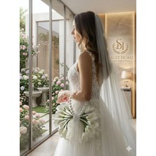Sally Home Premium Luxury Bridal & Home Series Gala Gelin Çiçeği Incili