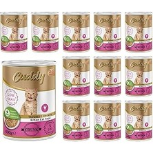 Uravas Store Cuddy Yavru Kedi Tavuklu ve Jöleli Konserve Mama 400 gr x 12 Adet