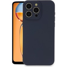 Modamizo Mey Ithalat® iPhone 15 Pro Max Kılıf Nano Içi Kadife Silikon - Lacivert