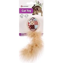 Uravas Store Flamingo Fl Ct Vınta Catnipli Tüylü Hışırtılı Top Oyuncak