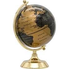 Wolawood Prestige Gold Metal Ayaklı Dünya Küresi Lüks Masaüstü Dekor & Elite Collection Ev, Oda, Ofis, Dekoratif Hediyelik Set (16~cm)