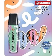 Uravas Store Stabilo Original Pastel - By Ju Schnee - Fosforlu Kalem 4'lü Paket - Çeşitli Renkler