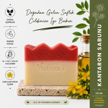 VELUNERA Kantaron Bakım Sabunu | Hassas Ciltler İçin | 110 gr