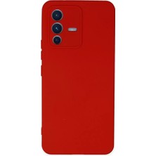 Uravas Store Vivo V23 5g Kılıf Nano Içi Kadife Silikon - Kırmızı