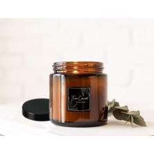 Tiem Concept Doğal Soya Mumu - 120G Vanilya Kokulu Özel Kavanoz Mum, Kapaklı Dekoratif Bardak - Vegan Parafinsiz