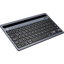 Lenovo Lecoo BK100 Bluetooth V3.0 Çoklu Cihaz Uyumlu Şarj Edilebilir Kablosuz Gri Türkçe Q Klavye