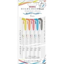 Uravas Store Zebra Mildliner Brush Pen N-5c-N Set