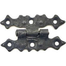 Antika Tarz Dekoratif Pirinç Yıldız Menteşe - 63X36 Mm, Oksit