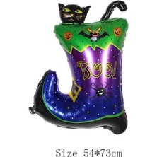 Lizbon Center Halloween Çizmeli Kara Kedi Folyo Balon