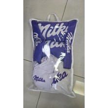 Şimika Milka Beyaz Süper Set Dörtlü Servis Kılıfı + Ikili Yastık ve Kemer Kılıfı +Vites Poları
