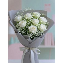 Sally Home Gül Buketi, Beyaz Solmayan Gül Buketi, Sevgiliye ve Arkadaşa Hediye