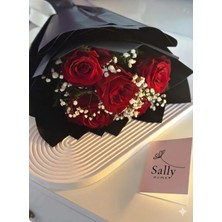 Sally Home 5'li Yapay Kırmızı Gül Buketi + Hediye Çelik Bileklik Kampanyası