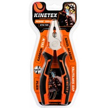 Kinetex Nse Kınetex KTX-745 160 mm Profesyonel Kombine Pense – Karbon Çelik, Nikel Kaplamalı, Izole Ergonomik Saplı El Aleti