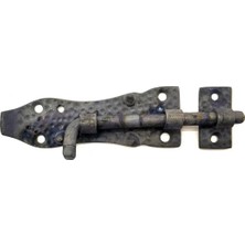 Antika Tarz Dekoratif Pirinç Dövme Kapı Sürgüsü - 7cm, Oksit