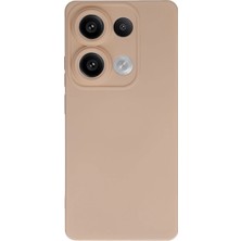 Newface Xiaomi Redmi Note 13 Pro 4g Kılıf Velura Kapak – Nano Silikon & Kadife Iç Yüzey - Pudra