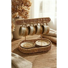 Empressco Şık Hasır Askılı Organizer Sepet, Kahverengi, 25X25X14 cm