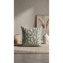 Kissen ''petra'' Premium Jakarlı Buklet Dekoratif Kırlent Kılıfı 30X50 43X43 50X50 Çağla Yeşili Vevizon