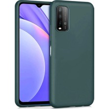 DS LLC Xiaomi Redmi 9t Kılıf Nano Içi Kadife Silikon - Koyu Yeşil