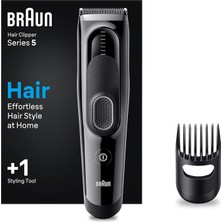 Braun Series 5 HC5310, Erkekler Için 9 Uzunluk Ayarına Sahip Saç Kesme Makinesi