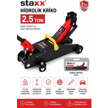 Staxx Power 2.5 Ton Hidrolik Araç Krikosu Tekerlekli Arabalı Kriko Binek ve Hafif Ticari Araçlar Için Çantalı