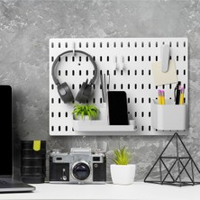 Empressco Çok Amaçlı Pegboard Organizatör Set, Beyaz, 28X40 cm