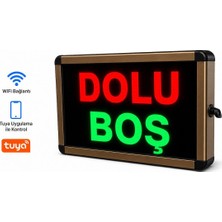 Sanec Wifi Kontrollü Akıllı Dolu/boş Tabelası (20X26 Cm) - Tuya ve Sesli Asistan Uyumlu (Tuya, Alexa, Google Asistan Destekli)