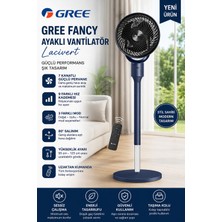 Uzaktan Kumandalı, 46 W, 3 Kademe, 80° Salınım, 30 cm Çap Lacivert Gree Fancy Ayaklı Vantilatör FXDWK-1906BBG3