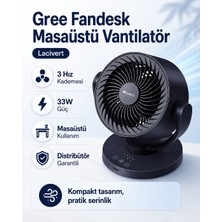 Kompakt Masaüstü, Uzaktan Kumanda, 3 Kademe, 80° Salınım, 34 W Lacivert Gree Fandesk Mini Vantilatör FXTWK-15X66BG3